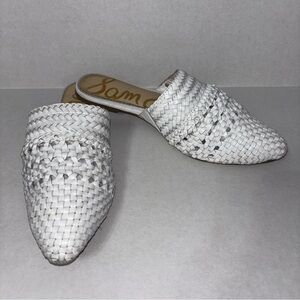 Sam Edelman Shoes Natalya Women's White Woven Mules Size 6 1/2